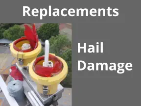 Hail damage aviation light replacements