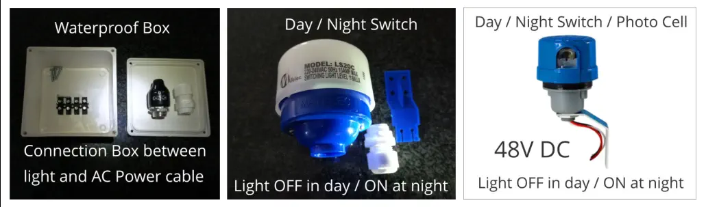 photo cell - day nights switch AC and 48V DC