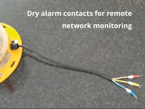 Dry alarm contacts for remote 